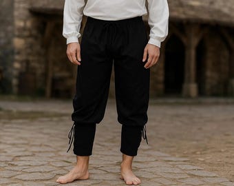 Pantalones vikingos de la Feria del Renacimiento / Pantalones medievales de la Feria del Renacimiento / Pantalones de disfraz pirata / Pantalones de cosplay de LARP para hombre / Pantalones de festival de temática vintage