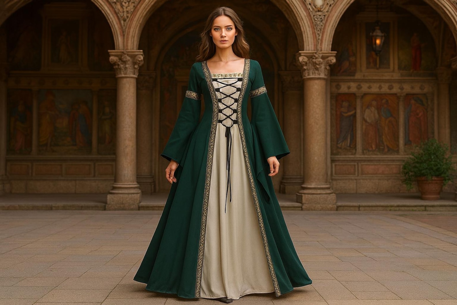 Renaissance Fantasy Dress | LARP Festival Outfit | Ren Faire Medieval ...