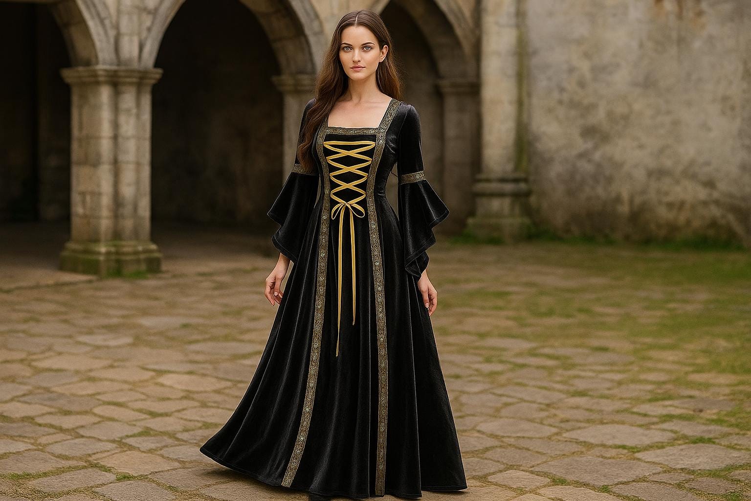 Witch Dress Black Linen - Etsy
