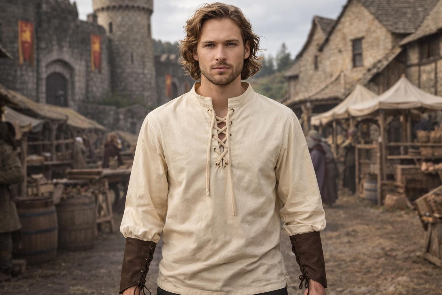 Mens Medieval Viking Tunic | Renaissance Knight Warrior Tunic | Vintage ...
