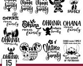 Ohana Means Family SVG Bundle, Stitch Inspired Quotes (Digital Download)