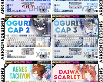 Umamusume Keycap set | Uma musume keycaps set - Customized PBT keycaps [Backlit keycaps & Opaque keycaps].