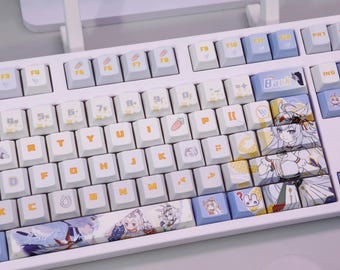 Umamusume Keycap set | Uma musume keycaps set - Customized PBT keycaps [Backlit keycaps & Opaque keycaps].