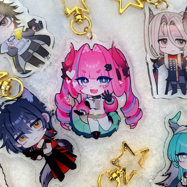 Arknights ENDFIELD chibi keychains 6cm image 1