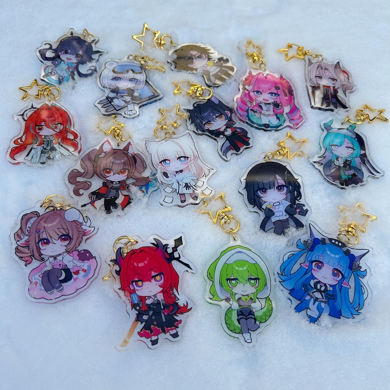 Arknights ENDFIELD chibi keychains 6cm image 5
