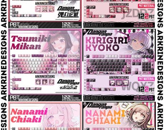 Danganronpa keycaps set — Keycaps | Danganronpa keycap - Customized PBT keycaps [Backlit & Opaque]