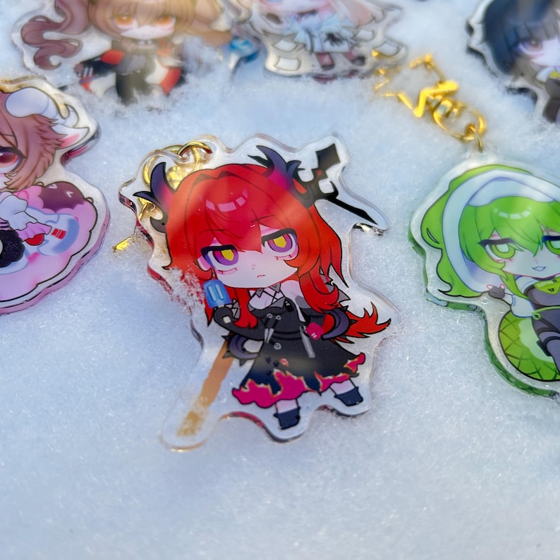 Arknights ENDFIELD chibi keychains 6cm image 3