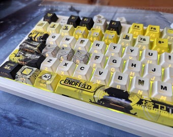 Endmin keycaps — Arknights ENDFIELD Keycaps | Arknights Endfield keycap - Customized PBT keycaps [Backlit/Opaque keycaps]