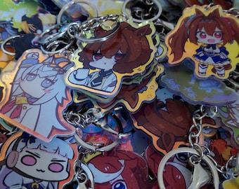 HOLOGRAPHIC umamusume keychain [6cm, 3cm]