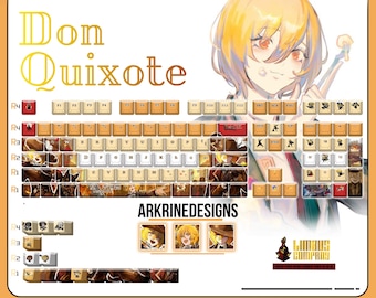 Don Quixote Keycaps set | Limbus company key caps - Customized PBT keycaps [backlit keycaps/opaque keycaps].