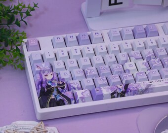 Umamusume Keycap set | Uma musume keycaps set - Customized PBT keycaps [Backlit keycaps & Opaque keycaps].