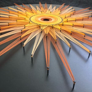 Handmade String Art Wall Hanging: Meditative Eclectic Decor