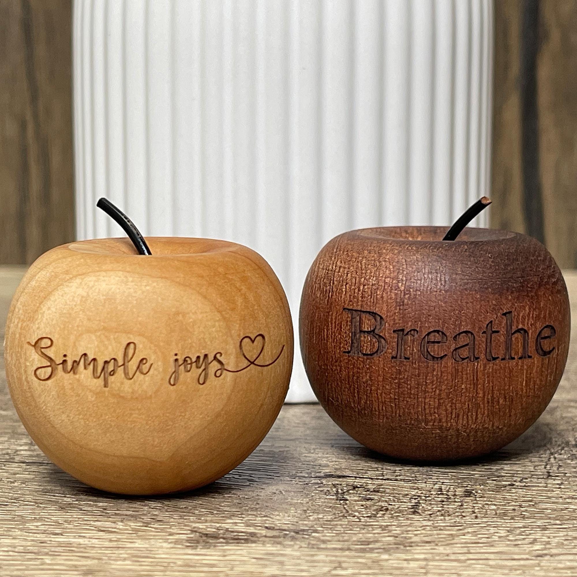 Personalized Wood Apple Diffuser