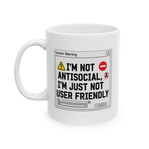 Funny Ceramic Mug - Perfect for Coffee Lovers, Gift for Friends, Humorous Drinkware, Novelty Cup, Quirky Office Mug