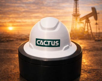 Custom 3D Printed Mini Hard Hat | Personalized Construction Desk Decor (Logo & Text)