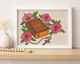 Bijbel kruissteekpatroon pdf getelde religieuze bloementabel