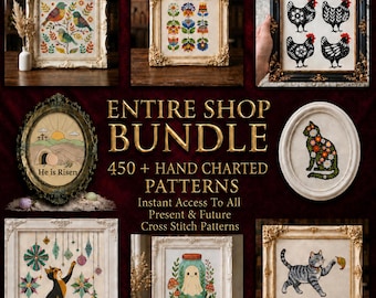 Ensemble PDF de points de croix dans toute la boutique, plus de 450 motifs