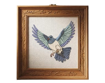 Pigeon Cross Stitch Pattern PDF Flying Bird Art