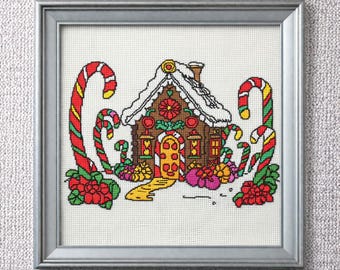 Gingerbread House Cross Stitch Pattern: Christmas Candy Home (PDF Pattern)