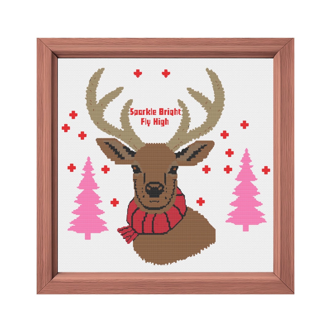 Christmas Reindeer Cross Stitch Pattern PDF Download - Etsy