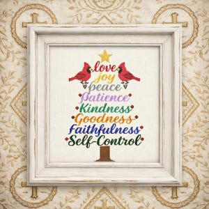 Fruit of the Spirit Cross Stitch Pattern PDF Scripture Chart