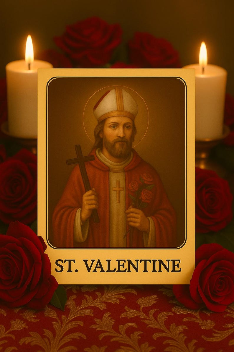 St. Valentine Prayer Card: Catholic Patron Saint of Love (digital ...