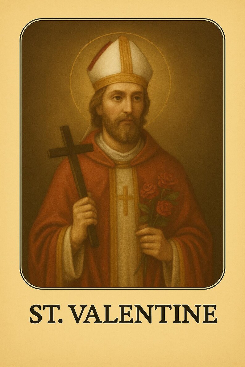 St. Valentine Prayer Card: Catholic Patron Saint of Love (digital ...