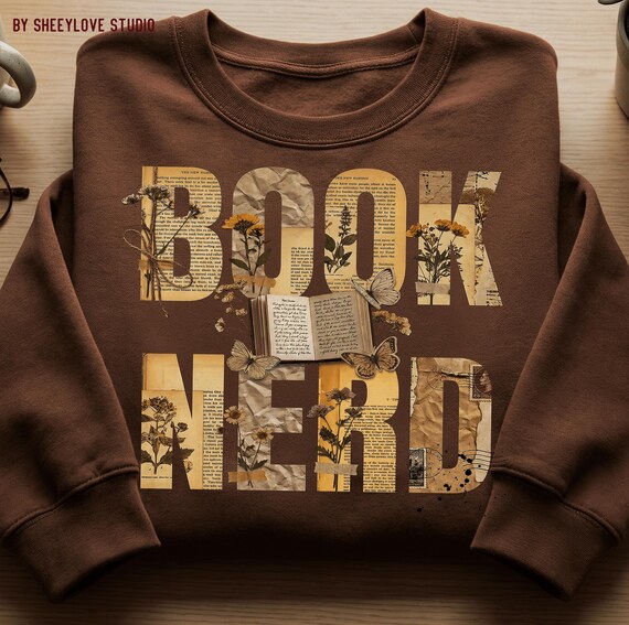 Book Nerd PNG, Retro Bookish Trendy Book Lover Sublimation Digital Design, Trendy PNG for Booktok Librarian Digital Download