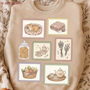 Mormor Core PNG, Höna i boet PNG, Vintagestil, Cottagecore PNG, Mormorströja Design, Second Hand Decor PNG Digital Nedladdning, Trendig Design