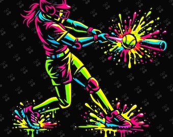 Softball Girl Ice Cream Drip PNG: Softball Graphic Cute Summer Softball Player Drip PNG (Digital Download)
