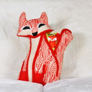 Tula Pink fox decorative plushie pillow berry yule