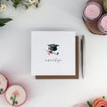 So Proud of You Graduation Card | Watercolour Graduation Cap & Scroll Card | Congrats Graduate Card