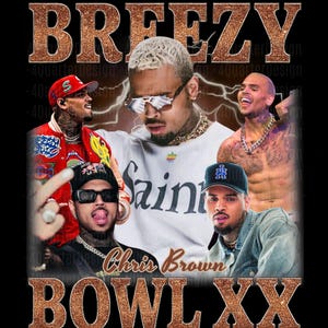 Chris Brown Breezy Bowl XX Tour 2025 TShirt PNG Design, Bootleg Tee, Instant Download And Ready To Print, File Download 300 dpi