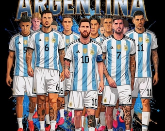 Argentina Football Team PNG, Lionel Messi Soccer Design, Argentina Jersey Design, Messi Shirt 2026 300 DPI (Digital Download)