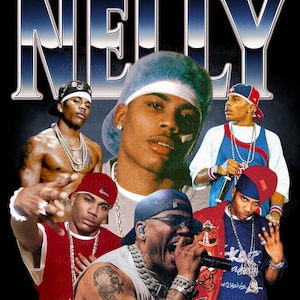 NELLY T Shirt Design. Rap, Rapper, Hiphop, Nelly Where The Party At Tour File, Retro, 90s Vintage, Bootleg Tee, 300 DPI Ready To Print.