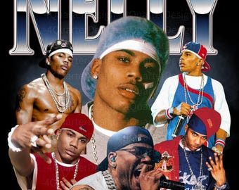 NELLY T Shirt Design. Rap, Rapper, Hiphop, Nelly Where The Party At Tour File, Retro, 90s Vintage, Bootleg Tee, 300 DPI Ready To Print.