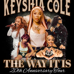 Camiseta da turnê de 20º aniversário de Keyshia Cole The Way It Is, design PNG, camiseta pirata, download instantâneo de 300 DPI e pronta para impressão