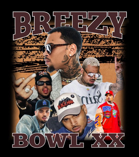 Breezy Bowl XX Tour 2025 TShirt, Chris Brown Shirt PNG Design, Bootleg Tee, Instant Download And Ready To Print