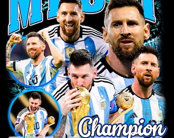 MESSI T Shirt Design. PNG Digital 4500x5100 px. LIONEL Football, Retro, Inter Miami Jersey, Bootleg Tee. Instant Download And Ready To Print