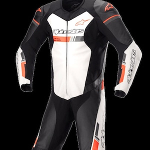 Alpinestars Motogp Men Motorbike racing suit - Top grain Cowhide mild leather suits - Motorcycle Racing Suits, With all customization