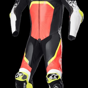 Alpinestars Motogp Men Motorbike racing suit - Top grain Cowhide mild leather suits - Motorcycle Racing Suits, With all customization