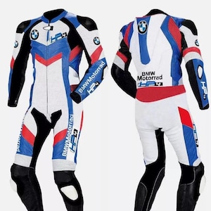 BMW Alpinestars Motogp Men Motorbike racing suit - Top grain Cowhide mild leather suits - Motorcycle Racing Suits, With all customization
