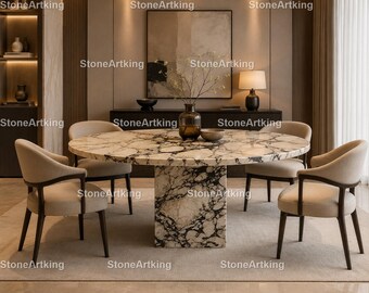 Round Marble Dining Table, Luxury Stone Handmade Round Marble Dining Table Modern Round Marble Dining Table, Round Stone Dining Table,