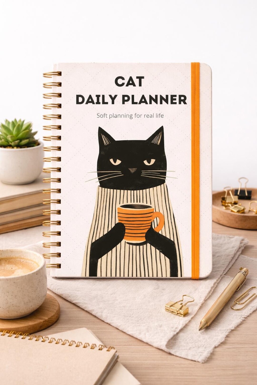 Cat Daily Planner Printable | Habit & Mood Tracker (download PDF) - Etsy