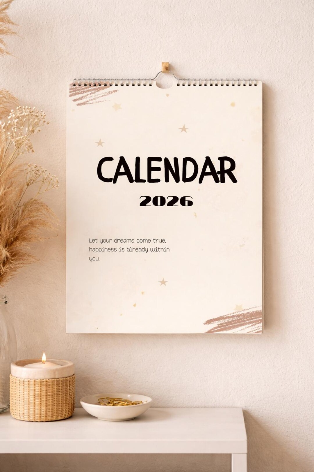 2026 Minimalist Calendar | Monthly Planner With Inspirational Quotes ...