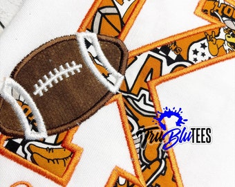UT Football w/ Initial Shirt for Kids | Daddy's Football Buddy | Kids Football Shirt | Infant Football Fan