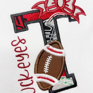 Ohio State Football w/ Initial Shirt for Girls | Daddy&#39;s Football Girl | Girls Football Shirt | Infant Football Fan