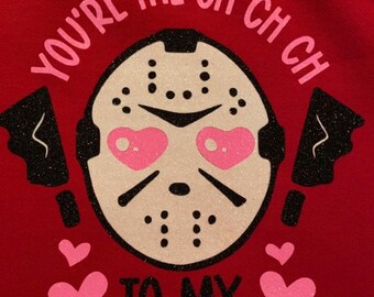 Horror Valentines Tee: Freitag der 13te, Jason inspiriert Cha Ah