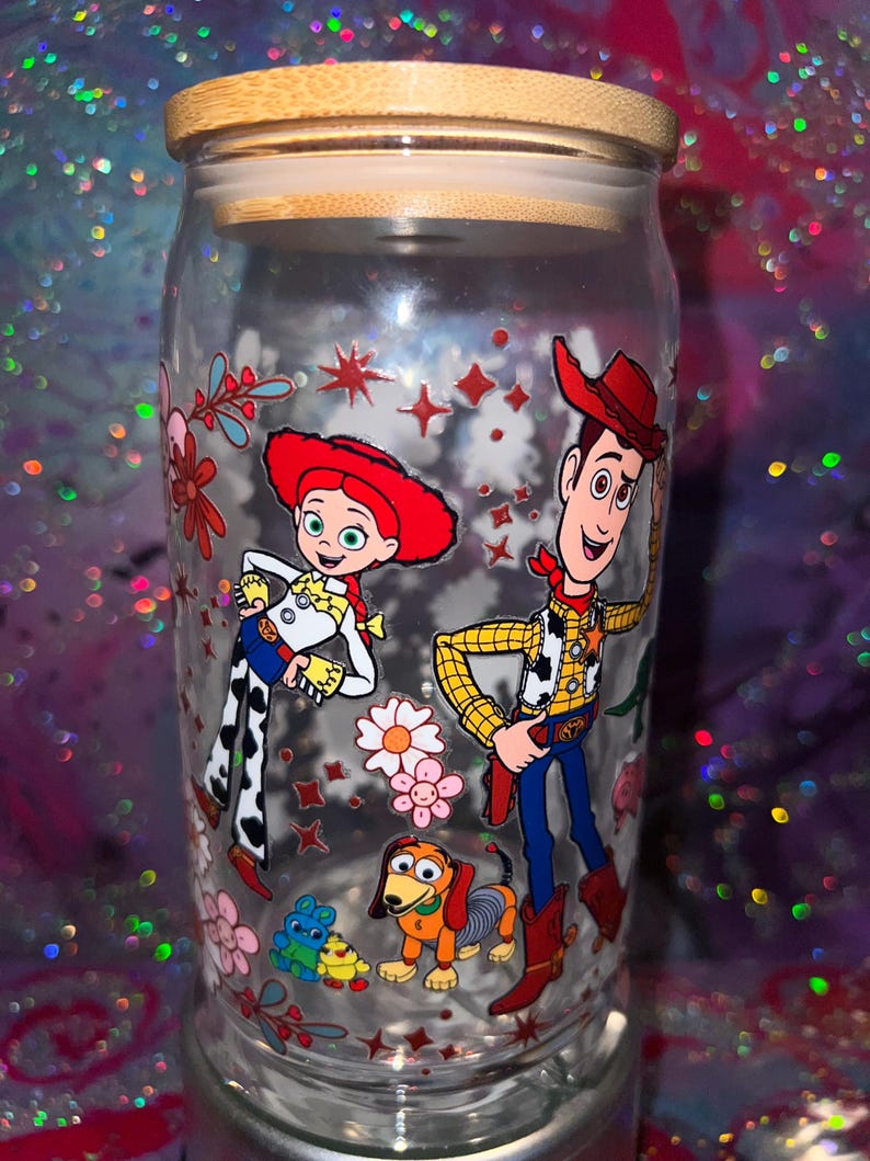 Von TOY STORY inspirierter Glas Becher 16oz Bild 1