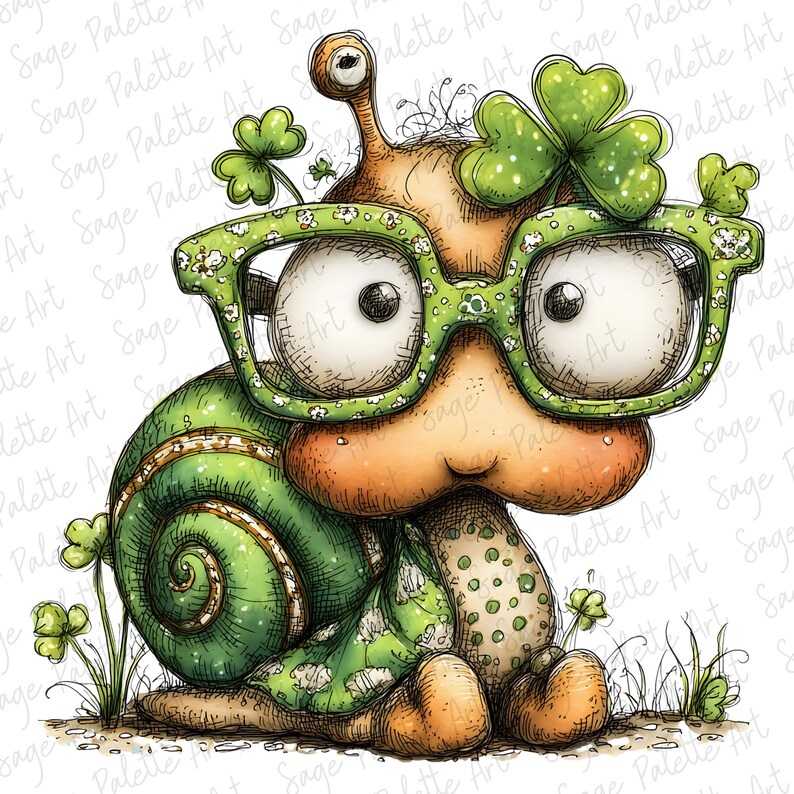 Whimsical St Patricks Day Clipart Bundle – 25 Watercolor Animals PNG ...